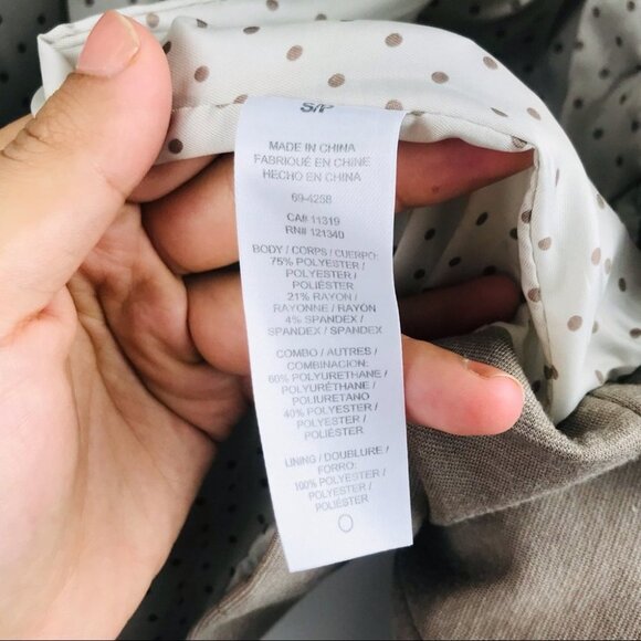 Dynamite Beige Cream Long Sleeve Elbow Patched blazer women Size S - Picture 12 of 13